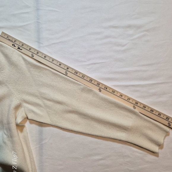 ​Talbots Petite Pure Cashmere Cowl Neck Sweater - Cream/Ivory 16P - Picture 8 of 12
